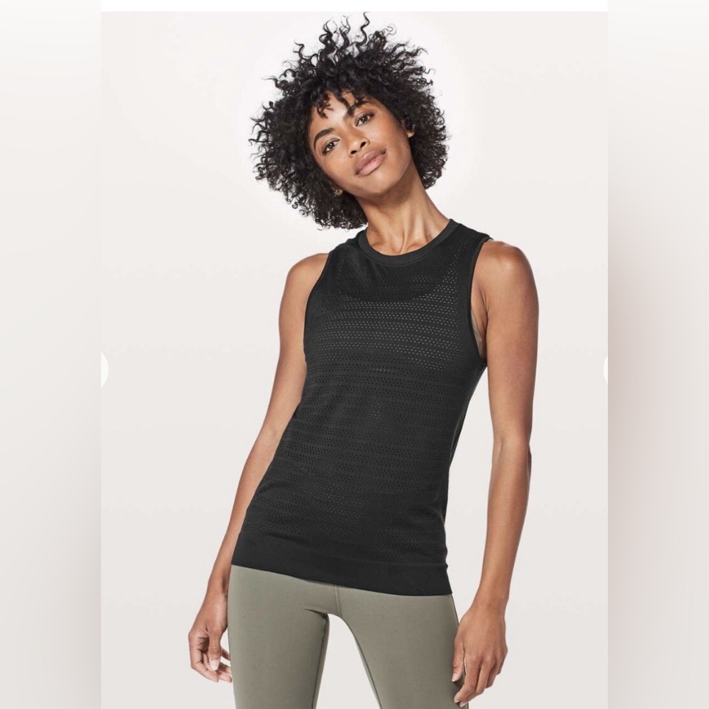 Lululemon Breeze By Muscle Tank Top Squad in Black.